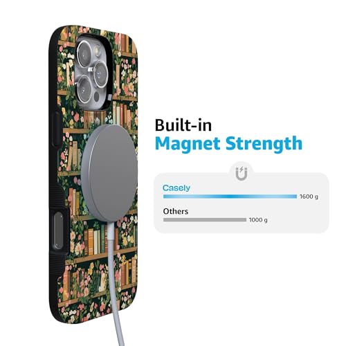 Casely iPhone 16 Pro Max Case | Book Nook | Floral Library | Bold Protective Design | Compatible with MagSafe by Casely - Used condition - Image 7