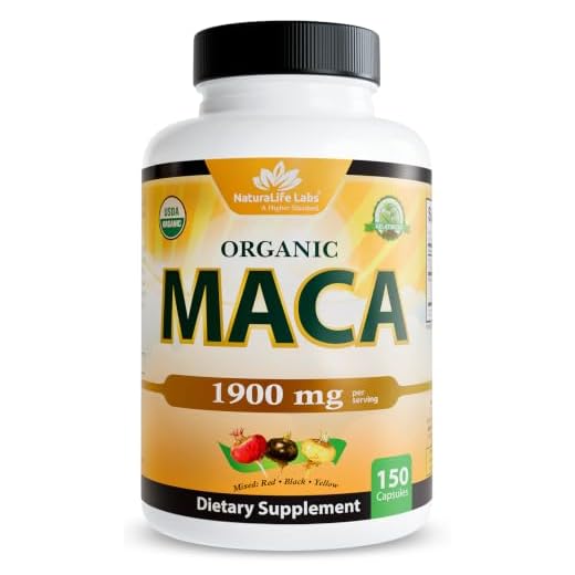 Organic Maca Root Black, Red, Yellow 1900 MG per Serving - 150 Vegan Capsules Peruvian Maca Root Gelatinized 100% Pure Non-GMO Supports Reproductive Health Natural Energizer