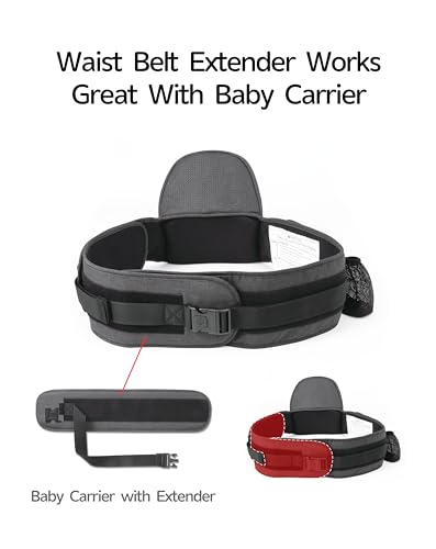 Grownsy YM018-EXTENDER-BLACK-GROWNSY Baby Carrier Extenders For Plus Size Parents Up To 68 Inches Waist thumb #3
