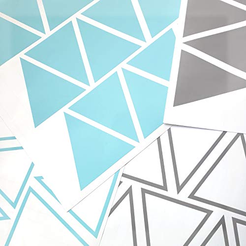 Vinilos Decorativos Triangulares Gris y Azul Claro miniatura 5