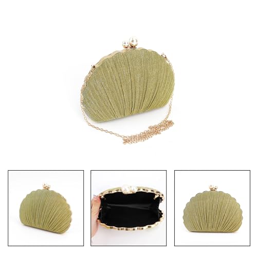 Image of Women Seashell Evening Bag Purse Mermaid Chain Strap Clutch Handbag Shoulder Bag | Seashell
