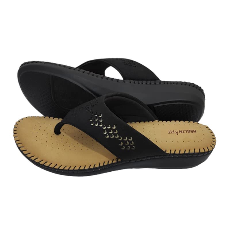 Image of HEALTH FIT Extra Soft Orthopedic Slippers /Doctor Chappal & Footwear with Memory Foam For Women Footwear