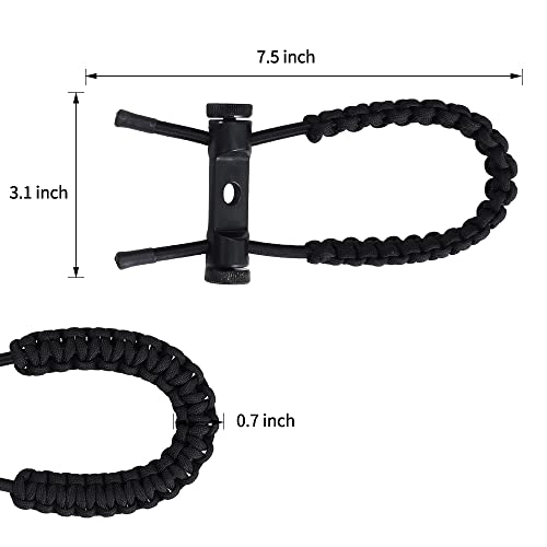 Sopoger Archery Bow Wrist Sling Adjustable Hunting Wrist Strap Braided For Compound Bow Target Shooting Accessories (Black) #TOP1