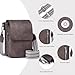 POIUGOYA Small Crossbody Bags for Women Trendy,Leather Triple Compartment Cell Phone Crossbody Wallet Purses with Card Slots
