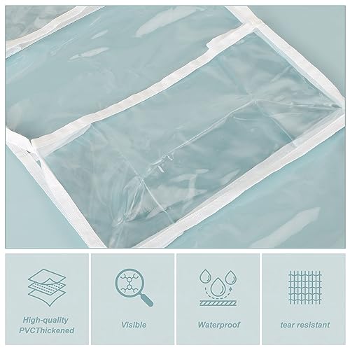 Fixwal 6-Shelf Over The Door Hanging Pantry Organizer Hanging Storage With Clear Plastic Pockets Slim Door Shelf Behind The Door Storage With 3 Small Pvc Pockets For Closet Bedroom Bathroom thumb #5