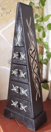 DanDiBo Ambiente Pyramide-Commode 4 tiroirs Celtic - 80 cm Cover