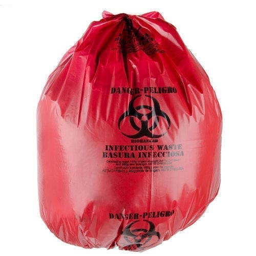 VENOM Biodegradable Garbage Bags in 51 Micron Thickness (As Per Govt. Standards), 17 X 19 Inches (Size) 1 Kg. Weight, Dustbin Bag/Trash Bag - Red Color