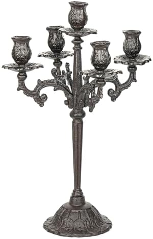 Sungmor Heavy Duty Cast Iron Candlestick Holders - Handcrafted Vi...