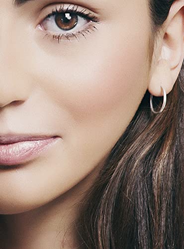 Big Gold Hoop Earrings For Women Hypoallergenic 925 Sterling Silver Post Thin Loop 14K Gold Plated Hoop Earrings Set For Girls, 3 Pairs (14K Gold 20Mm,30Mm,40Mm) #TOP3