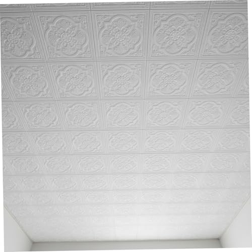 Azulejos de techo impermeables y decorativos en espuma floral para aislar y proteger paredes 3