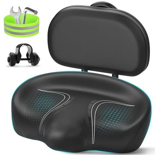BLUEWIND Noseless Oversized Bike Seat with...