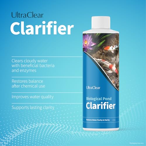 Image of Pond Clarifier for Outdoor Ponds - Treats up to 30,000 Gallons - Concentrated Live Beneficial Bacteria - Clears Cloudy Pond Water - Safe for Fish, Plants, Pets and People