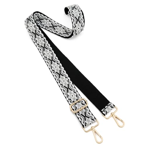 Image of ZOOEASS Wide Shoulder Strap Adjustable Replacement Belt Guitar Style Crossbody Bag Handbag Strap Multicolor Canvas Straps(Wide:1.5in)(Color5)