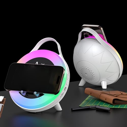 Enceinte sans fil induction rechargeable et lumières pour maison - 2