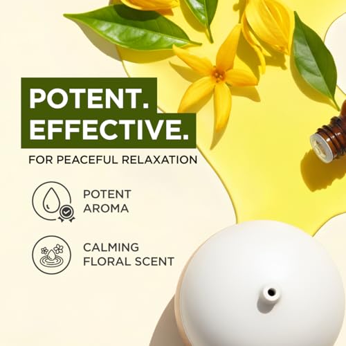 Image of 100% Pure Ylang-Ylang Essential Oil - 0.34 Fl Oz - Ylang-Ylang Oil for Hair, Skin, Diffuser, Aromatherapy & DIY Candle Making Scent