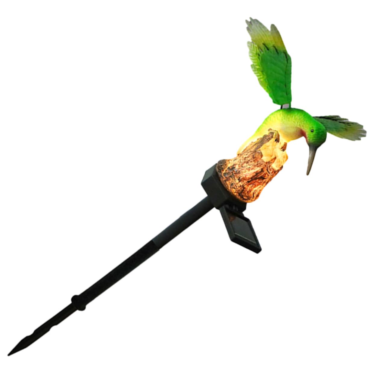 Luz solar de colibrí con estaca para césped e iluminación LED ecológica 8