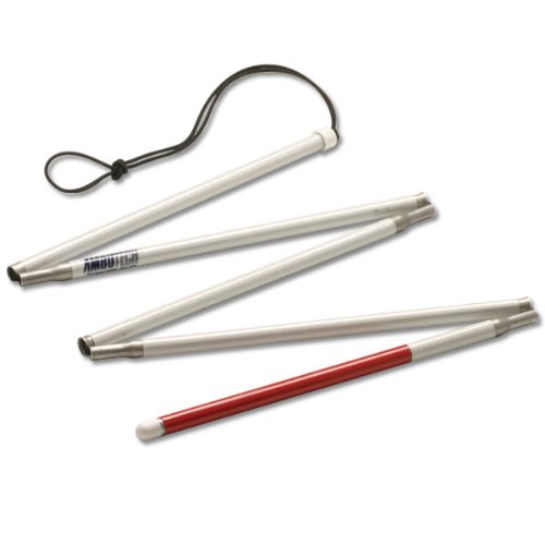 Ambutech Alum 5-Section Folding ID Cane- 52-in.