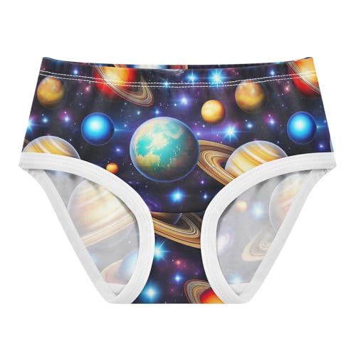 Joisal Toddler Girls Underwear 2t Cotton Panties Little Girl Aesthetic Briefs Undies Kids Cute Outer Space Planets
