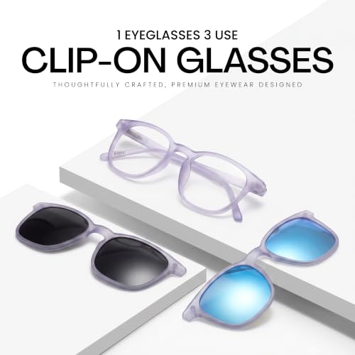 Image of 3-in-1 Magnetic Clip On Sunglasses for Men & Women