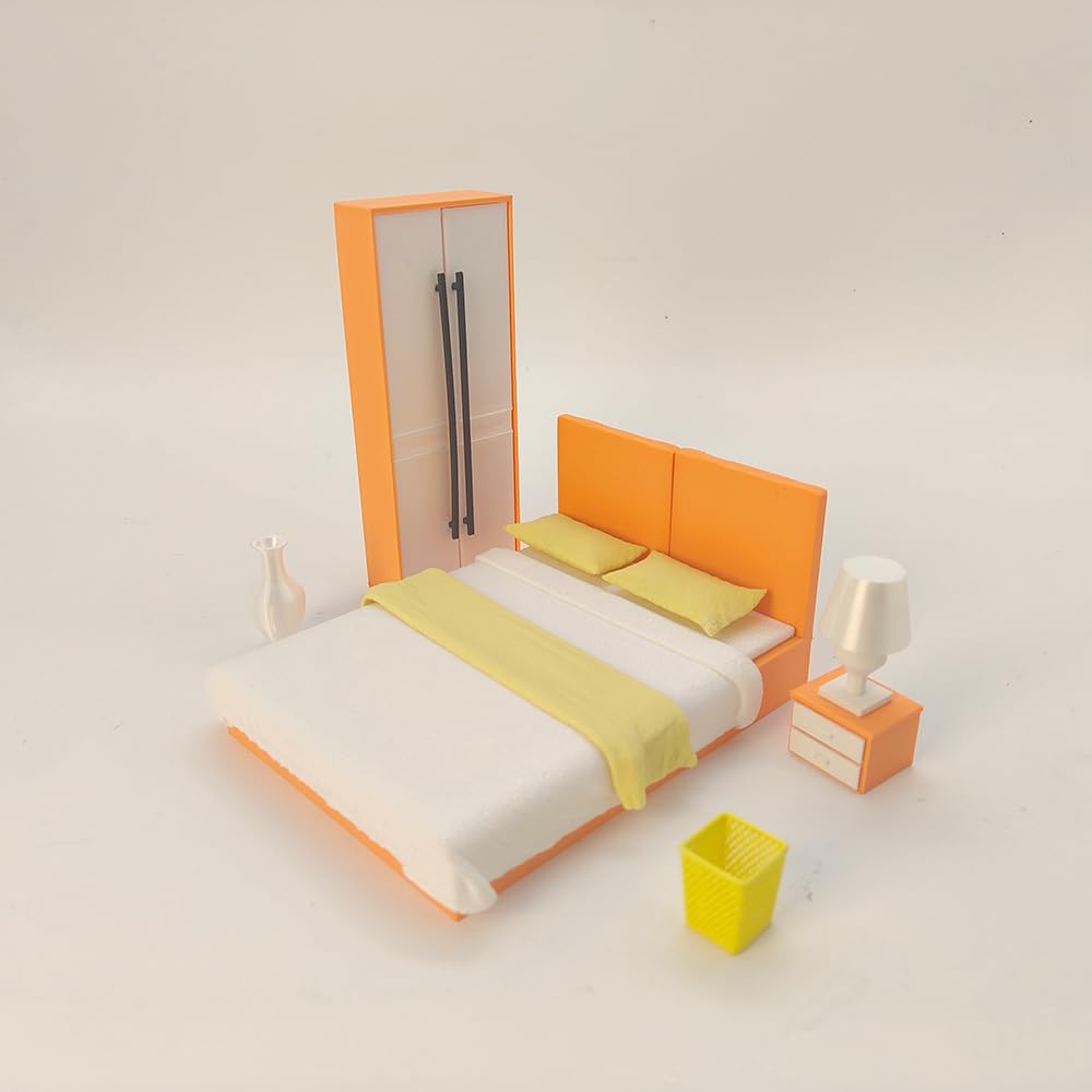 LYTP121001 1/12 wiosna pocałunek chwile wiosna sypialnia druk 3D DIY miniaturowe sceny domek dla lalek kreatywne dekoracje pulpit scenariusze mini modele 30 cm BJD OB lalka