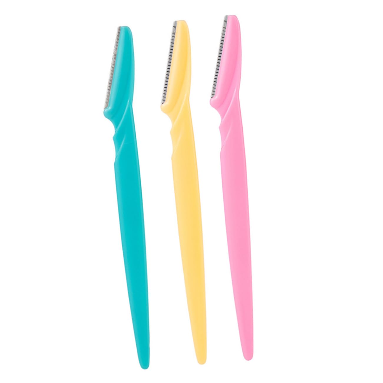 IWOWHERO 24pcs Eyebrow Razor Stainless Steel Hair Trimmer for Precision Grooming Easy Control Lightweight Design for Travel Results Random Color Random Color