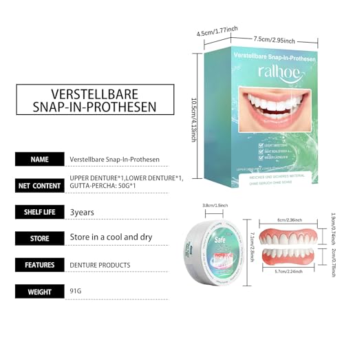 Image of Professional Cosmetic Upper Simple and Convenient - Upper and Lower Matching Set,Natural Shade! Fix Your Smile at Home Within Minutes!