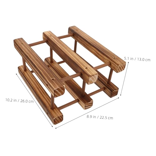 Soporte robusto para botellas de vino de madera miniatura 2