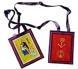 Genérico Marie-Julie Jahenny Escapulario Morado de Protección, Vidente, Iglesia Católica, Materiales: Terciopelo, Fieltro y Algodón