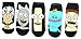 Rick And Morty Mr. Meeseeks 5 Pack No Show Ankle Socks (Peace Among Worlds)