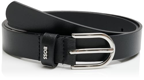 Ceinture BOSS pour femme accessoire de maroquinerie en cuir noir avec boucle de créateur