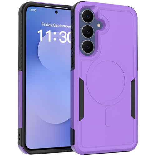 Dionsibei Designed for Samsung Galaxy S25 FE Case 2 in 1 Military Grade Drop Heavy Duty Rugged Shockproof Protective Cover Case for Galaxy S25 FE Phone Case (Purple) by Dionsibei - Used condition - US$8.17