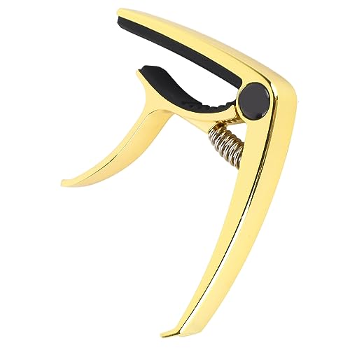 Capo de Guitarra, Fácil de Carregar, Longa Vida, Capo de Guitarra Elétrica Leve para Banjo (Ouro)