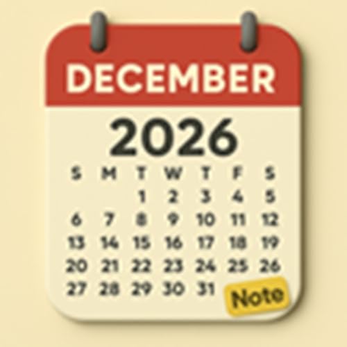 December 2026 Calendar cover art