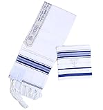 Star Gifts Acrylic Tallit Prayer Shawl in Blue with Silver Size 22