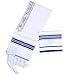 Star Gifts Acrylic Tallit Prayer Shawl in Blue with Silver Size 22" L X 72" W with Menorah Bag