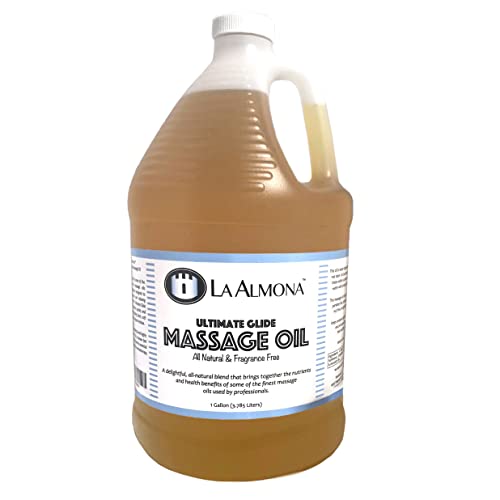 La Almona - Ultimate Glide Massage Oil, 1 Gallon Refill Jug #TOP18