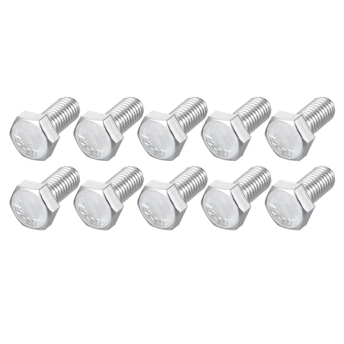 Image of METALLIXITY Hex Bolts (M8-1.25x20mm) 25Pcs, 304 Stainless Steel Coarse Fully Threaded Hex Head Screw Bolt Machine Screws - for Furniture Repair, Silver