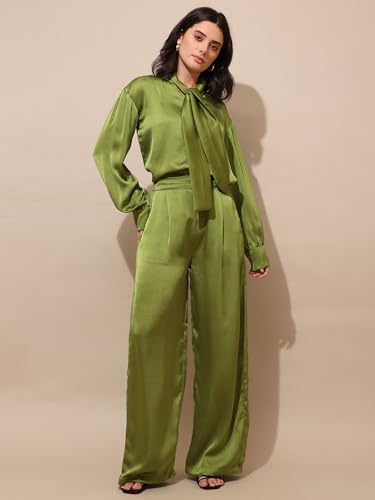 Image of PURVAJA Women's Midi Satin Co-Ords