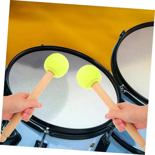 Baqueta con mango de madera VICASKY para batería con cabeza de pelota de tenis, ideal para estudiantes de bandas escolares, diseño para sonido rico miniatura 4