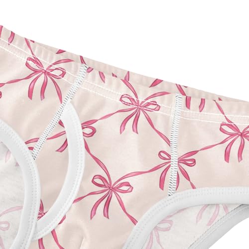 Boys' Exclusive Briefs Toddler Underwear 95% Combed Cotton Boxerbriefs 2T Light Pink Bow Pattern 54