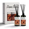 Amber Scent Premium Reed Diffuser Set – 2 Pack, 400ml /14.1 fl.oz Scented Oil with 6 Sticks | Long-Lasting Fragrance for Home & Office | Luxury Gift