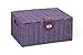 Arpan medio resina Woven Basket archiviazione scatola con coperchio & Lock - Viola