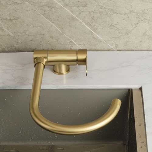 Grifo Cocina Abatible Acero Inoxidable Dorado-B