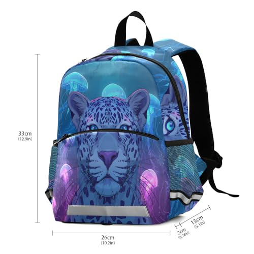 panksolu Now Leopard Glowing Jellyfish Toddler Backpack for Boys Girls Kids Backpacks Preschool Bag Travel Bag3