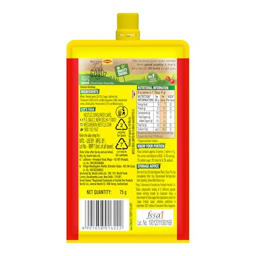 Image of MAGGI Pichkoo Tomato Ketchup, 75g /80g (weight may vary) (Pack of 3)