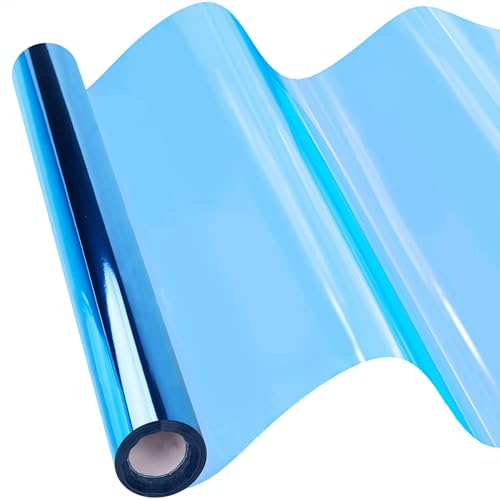 Vanhench Cellophane Wrap Paper for Gift Basket Gift Wrapping Paper 3Mil Thick 16 x 100 Blue Cellophane Paper for Bouquet Flower Wrapping