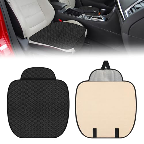 Kleemeiero 2 Stück Universal sitzauflage Auto Vordersitze Autositzschoner 60 x 51 cm Autositzauflage Anti Rutsch Sitzkissen Auto Sitzauflagen rutschfest Autositz Auflage Sitzkissen für Autositz SUV