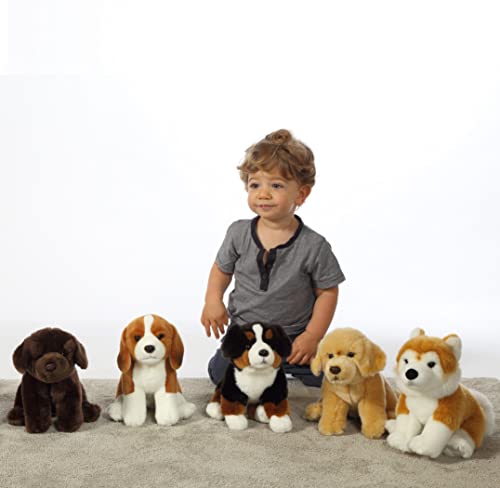 GIPSY TOYS - Sitzender Hund 25 cm Australischer Schäferhund - Kuscheltier für Kinder - In 8 verschiedenen Modellen erhältlich - 071523