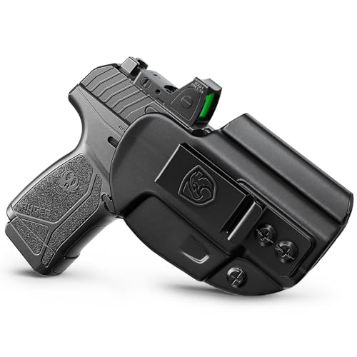 MUNALO IWB Holster Compatible with Ruger MAX-9 3.20 Barrel (Standard & ReadyDot) - Hybrid Concealed Carry Holster with Optic Cut Appendix Carry Inside Waistband Right-Hand Draw (Black)
