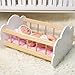BABESIDE Wooden Baby Dolls Bed for 12-16 Inches Doll, Rocking Babys Doll Crib, Sleep Bed, Baby Dolls Accessories Furniture fit Newborn Dolls Boys Girls
